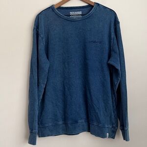 Fair Harbor The Saltaire Crew shirt long sleeve Organic Cotton navy blue L